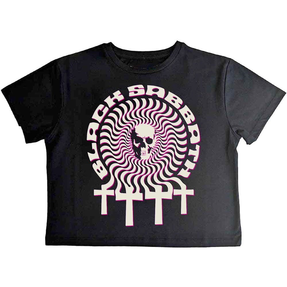 Black Sabbath - Hypnotic Skull Crop top - S - Noir